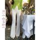 长裤 愉悦喻悦白色直筒微喇休闲裤 女韩系高级气质弹力喇叭垂感西装