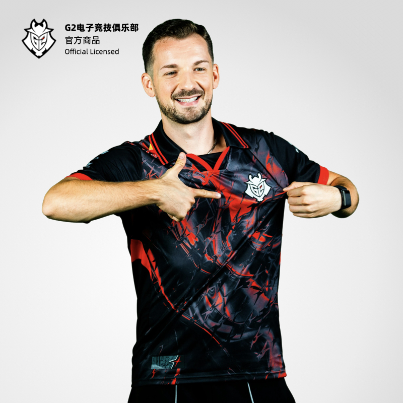 G2队服2025电竞标准款红黑CS周边