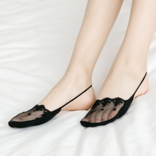 蕾丝花边吊带船袜 前脚半掌隐形袜日韩系高跟鞋 袜子女浅口夏季 薄款