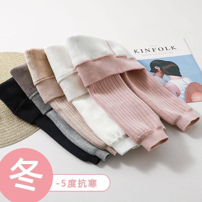 宝宝打底裤秋冬加绒婴儿保暖裤大屁股一岁男女童九分棉裤子冬装厚