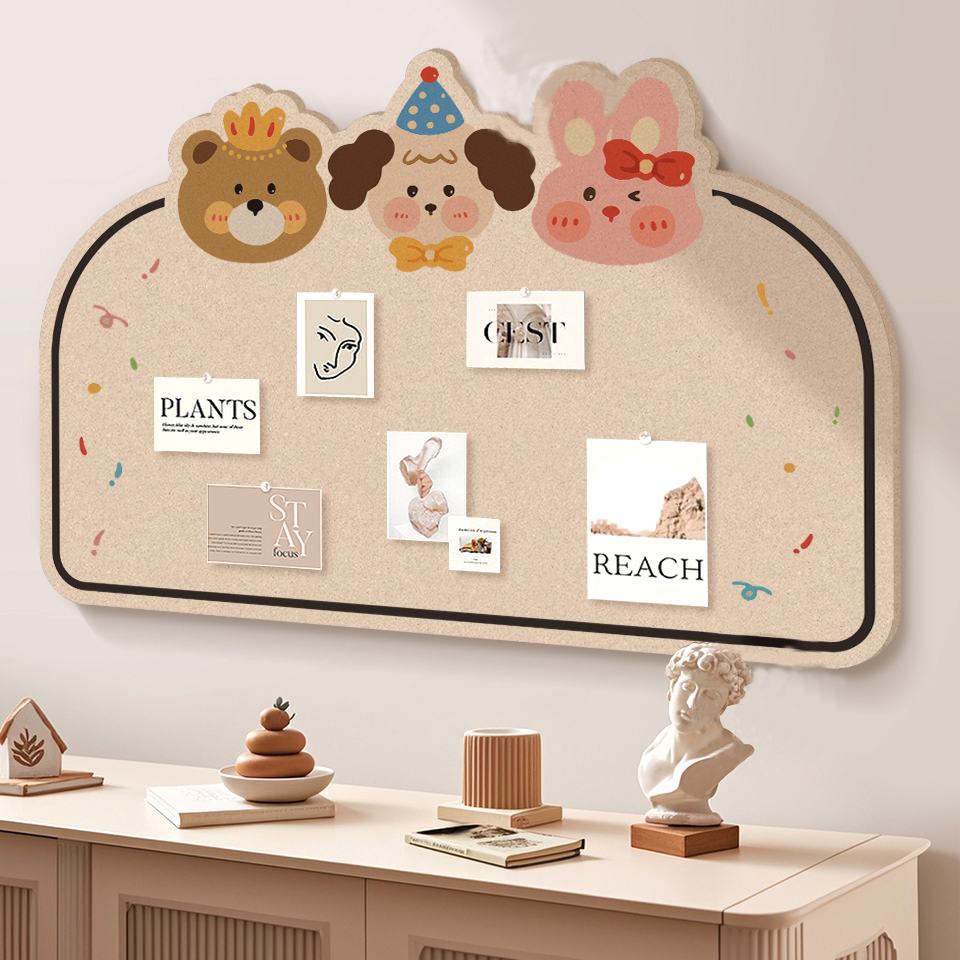 毛毡板墙贴照片墙背景板毛粘幼儿园教室文化墙面装饰创意软木墙板相片墙相册墙板拍立得书桌高级感客厅留言板