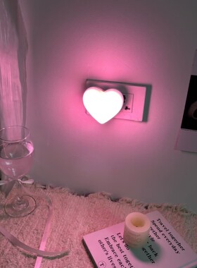 心巴被狠狠粉住啦~氛围灯卧室情调床头浪漫睡眠灯节能光控小夜灯