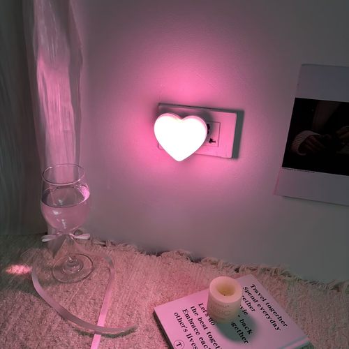 粉色情调氛围灯节能灯光控小夜灯