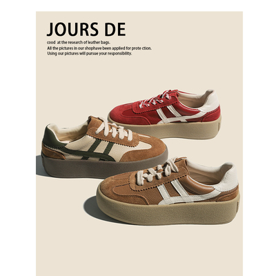 牛皮~美拉德复古阿甘德训鞋女