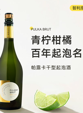 NutWine帕露卡干型起泡酒智利进口微醺气泡白葡萄酒