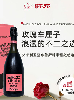 NutWine意大利艾米利亚蓝布鲁斯科甜红起泡微醺热红酒葡萄酒