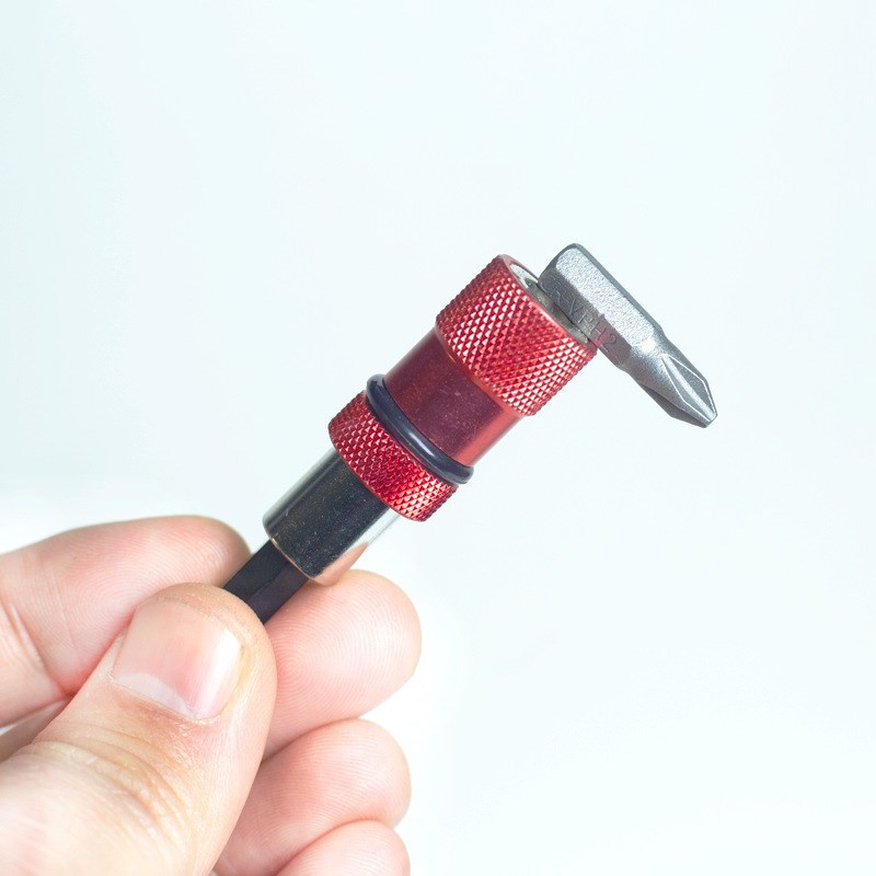 WM4pcs红色批头接杆套装1/4红色批头接杆6.35mm六角柄磁性