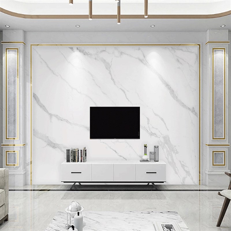 韩系特厚墙纸自粘卧室电视背景墙壁纸防水防潮宿舍大理石工程贴纸