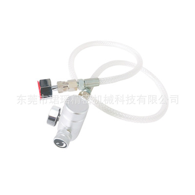 跨境N2O鲜奶油发泡器微调阀充气接头1500/3000psi表带80厘米软管