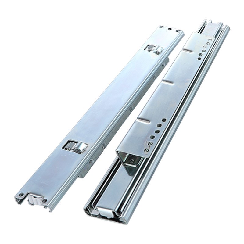 厨房拉篮滑轨调味篮碗柜导轨三节轨底装侧装橱柜抽屉导轨