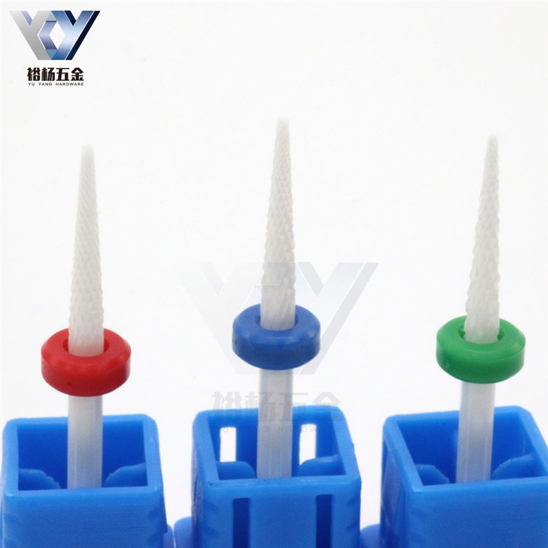 陶瓷磨头美甲钉钻刀牙科旋转锉抛光打磨电动工具配件2.35mm杆