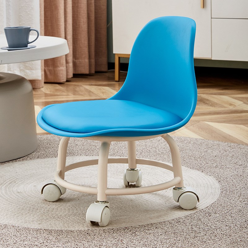 小凳子滑轮矮凳带万向轮学步凳子家用懒人轮滑美缝小椅子网红板凳