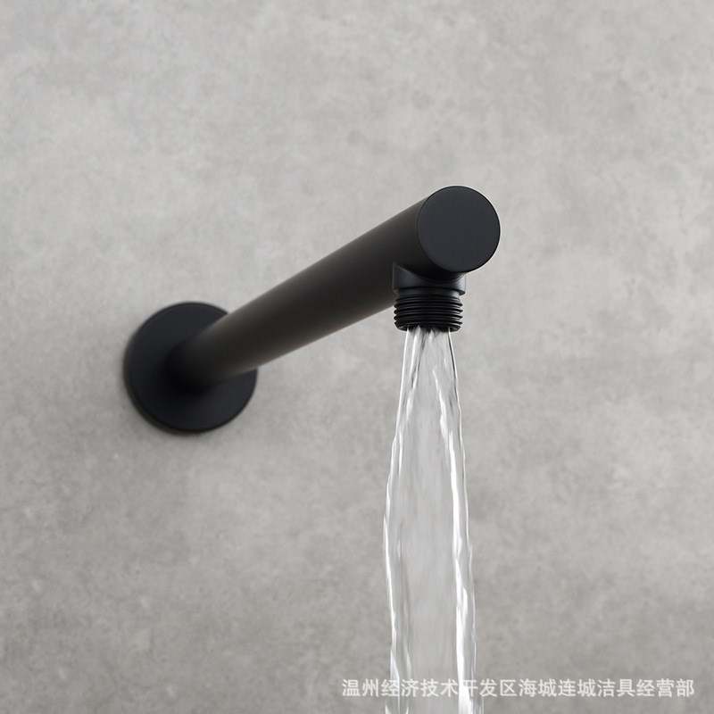 跨境 40CM不锈钢入墙式花洒臂暗装延长杆16英寸加粗顶喷出水管