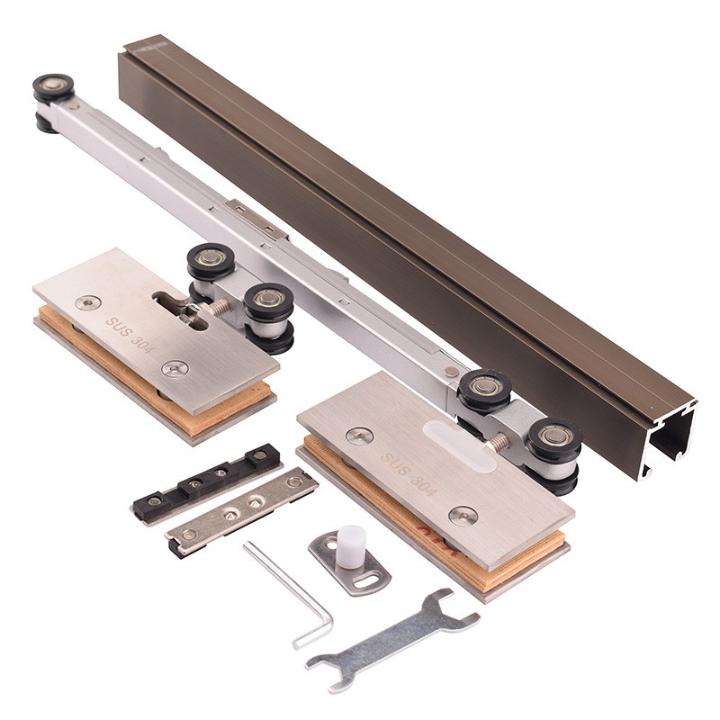 缓冲玻璃吊轮浴室推拉移门双向缓冲吊轮吊轨轨道缓冲静音尼龙滑轮