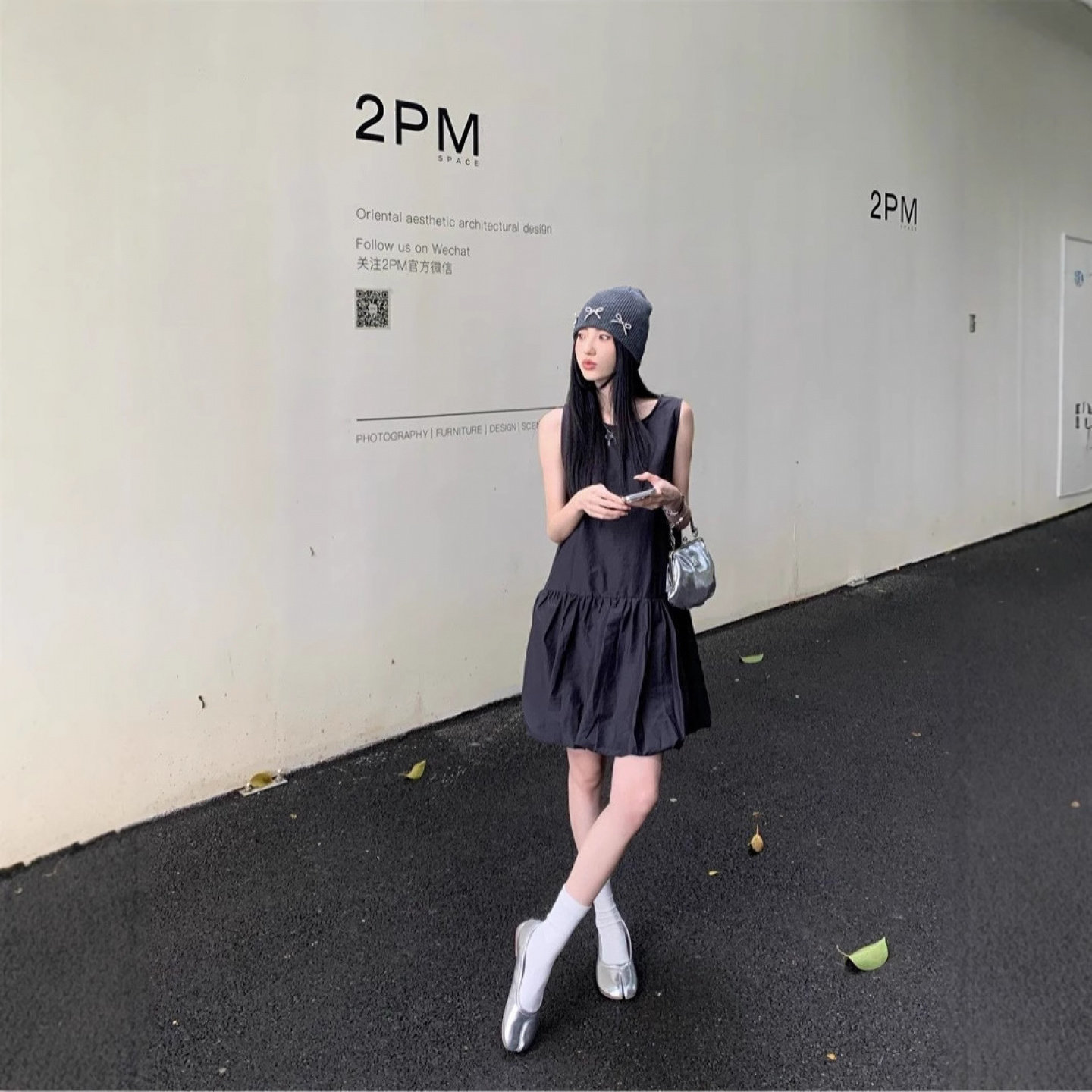 法式白色初恋蓬蓬背心裙