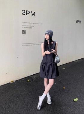 法式白色初恋蓬蓬背心裙