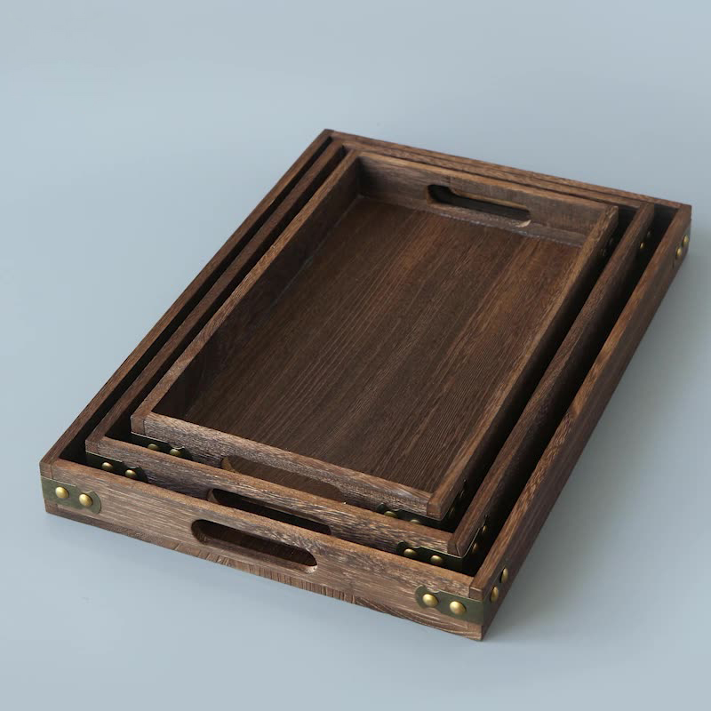 仿古桐木香道托盘茶盘家用木质