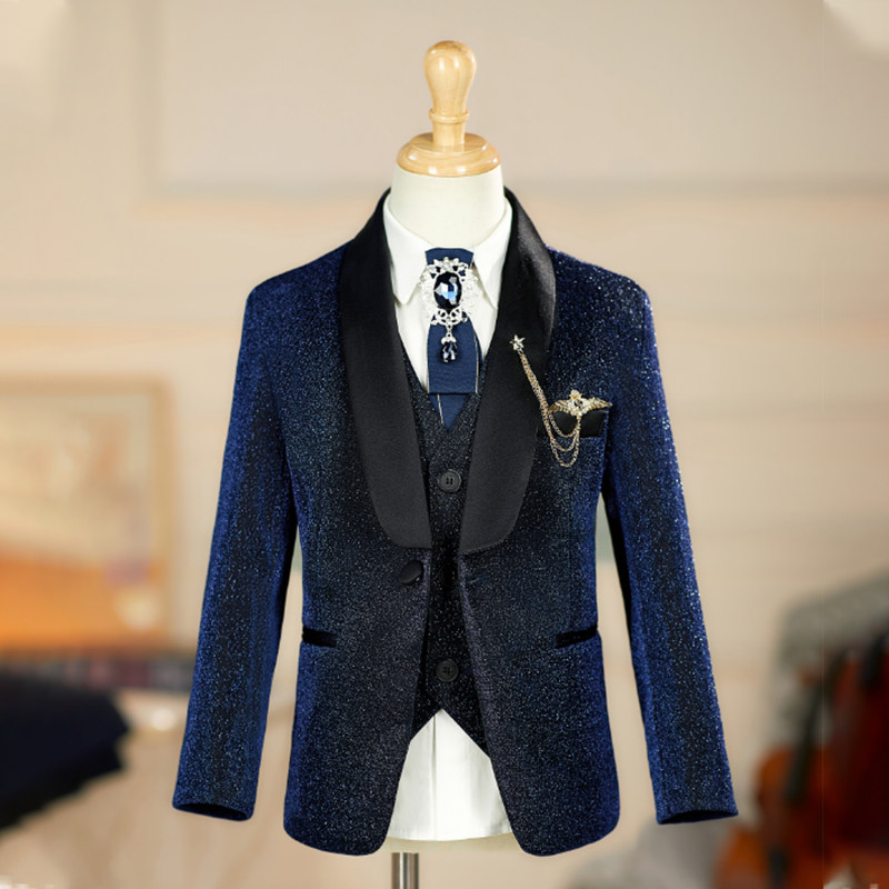 男童亮片西服套装晚会小主持人礼服钢琴演出儿童走秀模特藏青西装,童装/婴儿装/亲子装,西服/小西装,淘宝优惠券,粉丝福利购,淘宝优惠卷