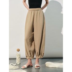 lemai进口干丝真丝裤|25姆米桑蚕丝|9分裤束脚裤显高显瘦255268夏