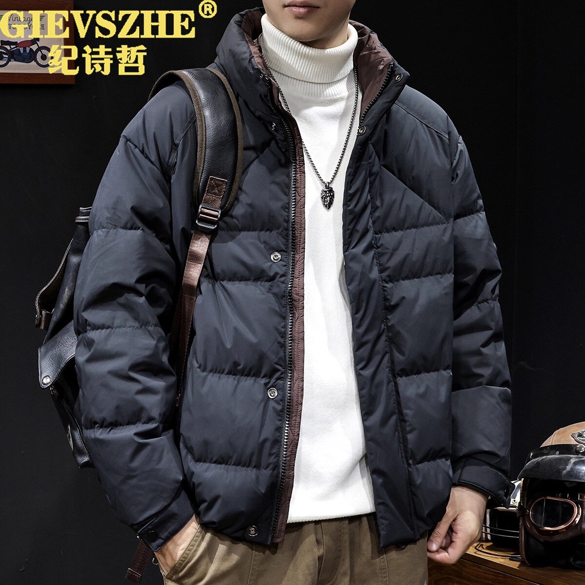 纪诗哲白鸭羽绒服男冬季2026新款