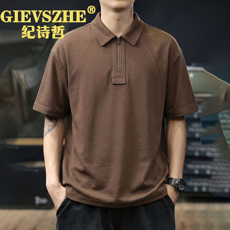 纪诗哲polo衫男2026新款夏季潮牌宽松休闲痞帅老钱风短袖短袖t恤