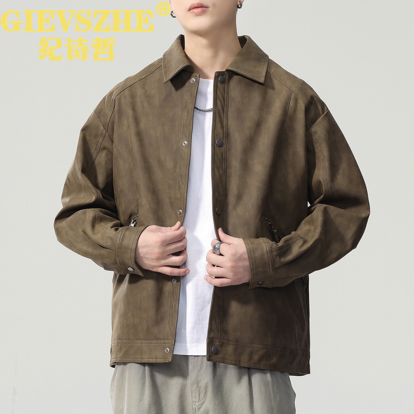 纪诗哲2026新款男士皮衣夹克