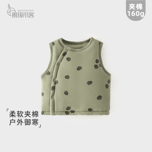 儿童马甲秋冬季 160g夹棉婴儿衣服男童童坎肩加厚保暖背心宝宝马甲