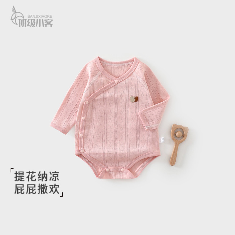女宝宝婴儿包屁衣夏季薄款长袖空调服婴儿连体衣初生三角哈衣夏装图片