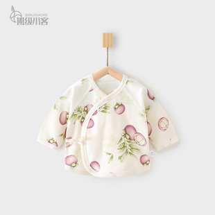 宝宝上衣52码 婴儿半背衣秋冬季 纯棉a类和尚服新生儿半背春秋款