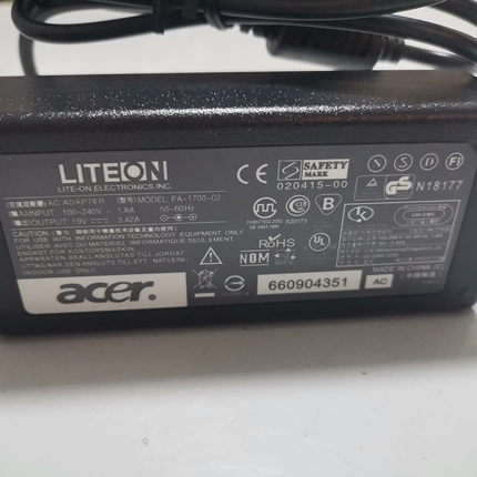 ACER宏基TMTX50 TMP259电源适配器19V3.42A充电器PA-1650-86