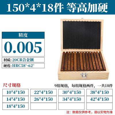 18件等高垫块高精加硬虎钳平行板铣床台钳垫铁平口钳28件平行垫块