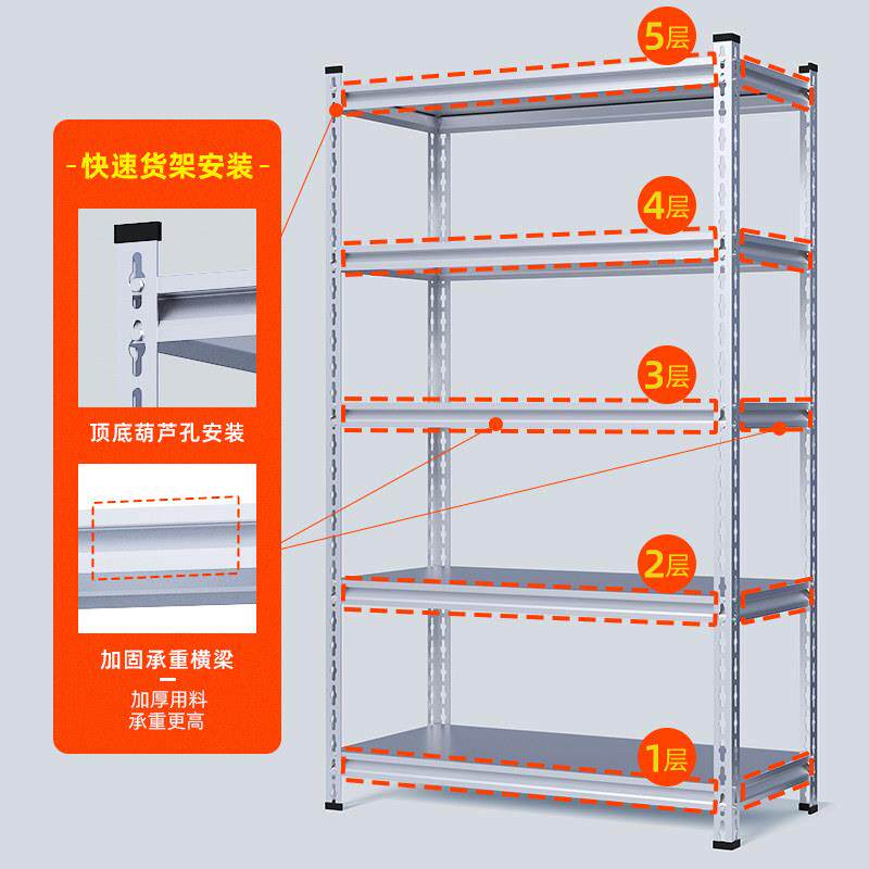 货架置物架多层仓储展示架超市仓库储物铁架货架子中型轻型重型