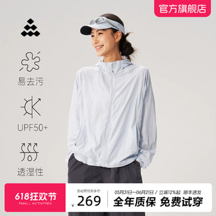 道木熙夏季防晒衣女薄款透气防紫外线户外休闲宽松连帽防晒外套女