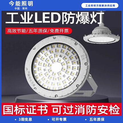 工业led防爆灯仓库厂房加油站厨房消防专用100W照明灯泡灯罩灯具