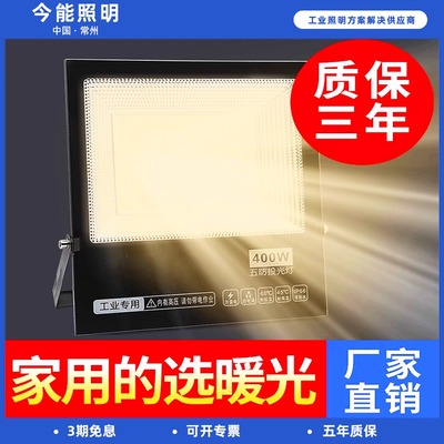 led投光灯户外暖光家用超亮防水室外广告牌射灯庭院花园景观照树