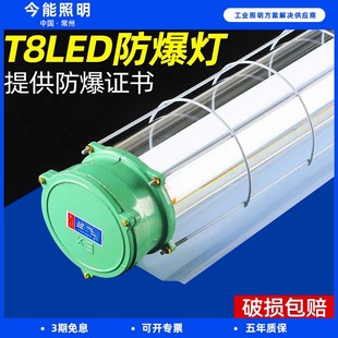 LED防爆灯荧光灯隔爆型1x40wT8日光灯单管双管仓库厂房防潮三防灯