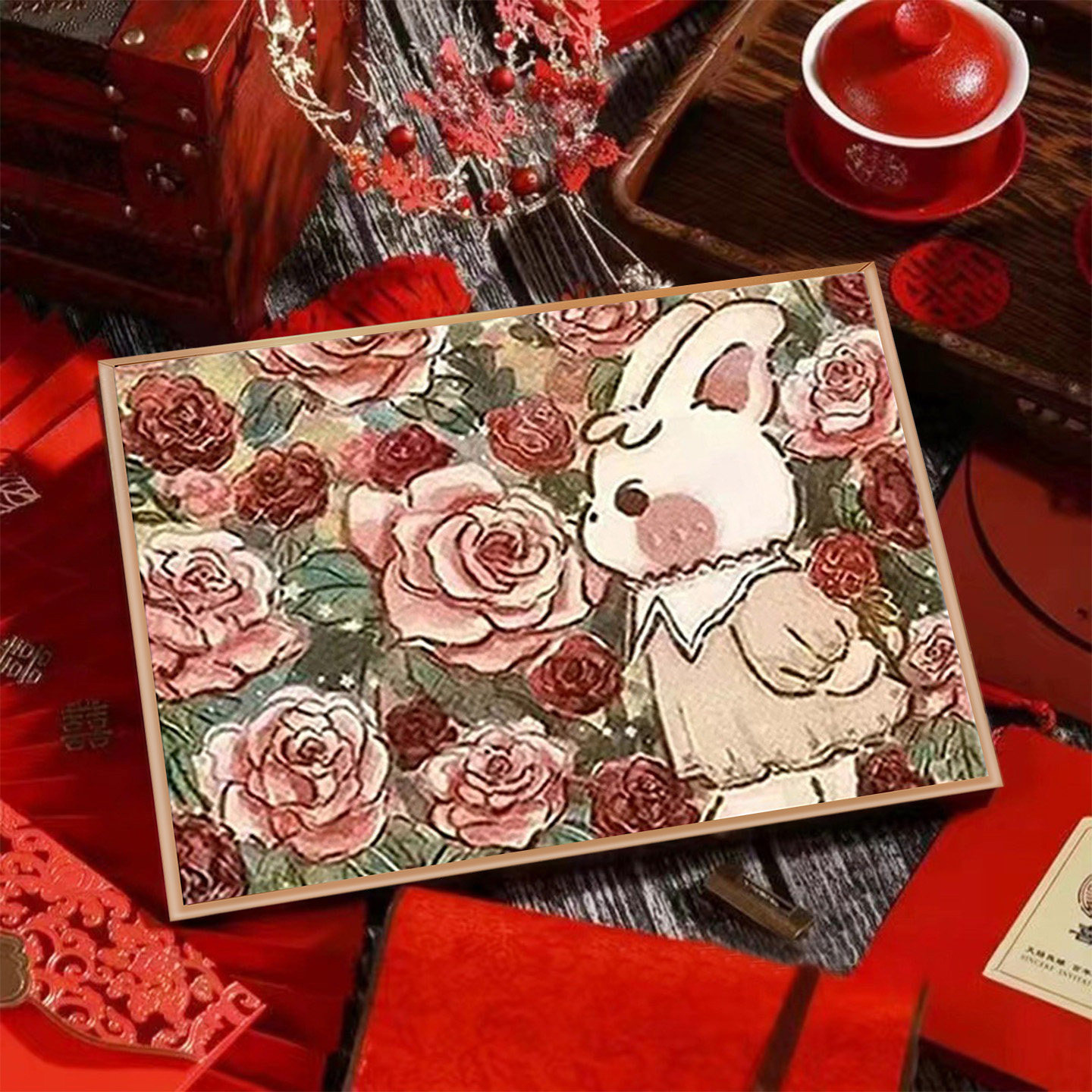 2025新款郁金香兔子diy带框满钻手工制作粘贴钻石画客厅卧室挂画,居家布艺,钻石绣,淘宝优惠券,粉丝福利购,淘宝优惠卷