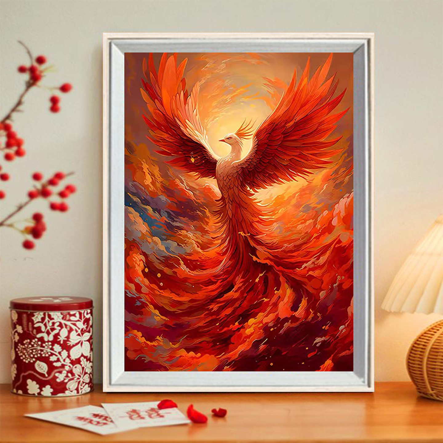 凤凰钻石画高颜值2026新款贴钻diy手工粘钻画带框方钻十字绣满钻