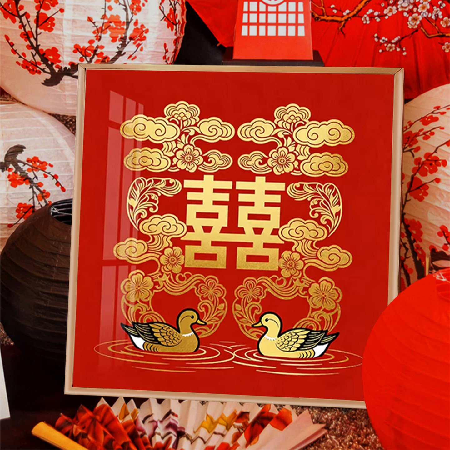 百喜图点钻十字绣新款结婚喜庆客厅中式手工贴钻送新人钻石画,居家布艺,钻石绣,淘宝优惠券,粉丝福利购,淘宝优惠卷