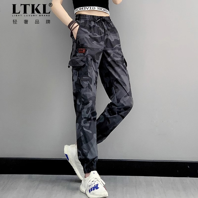 户外迷彩冲锋裤女夏季防水透气