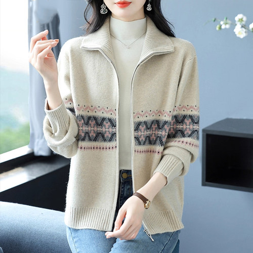 针织衫外套女2025新款开衫女毛衣