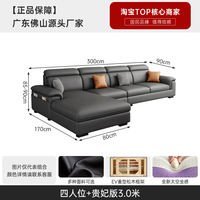 2026 New style of tech fabric sofa for living room, small apartment, simple, modern, light luxury, straight row, Empress combination, popular online style thumbnail 8