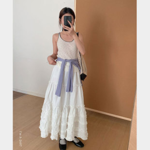 AMOM春夏背心女苏打气泡 吊带百搭显瘦打底上衣 针织小背心无袖