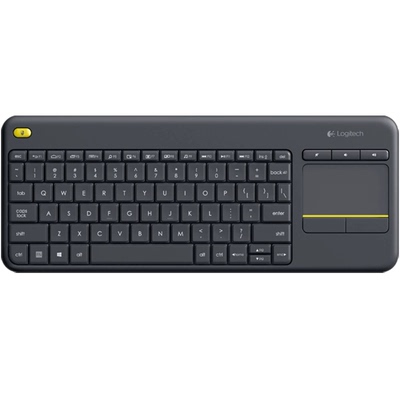 罗技K400Plus无线键盘多媒体触控持久电量办公笔记本便携打字专用