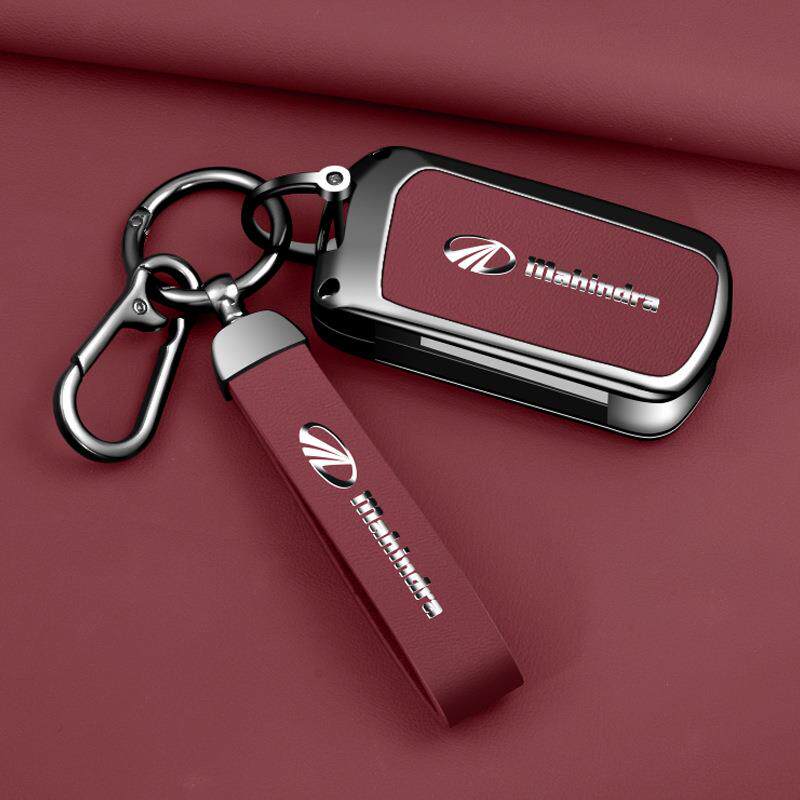 适用马恒达钥匙套外贸Roxor包 Scorpio合金壳 Bolero男士多功能扣