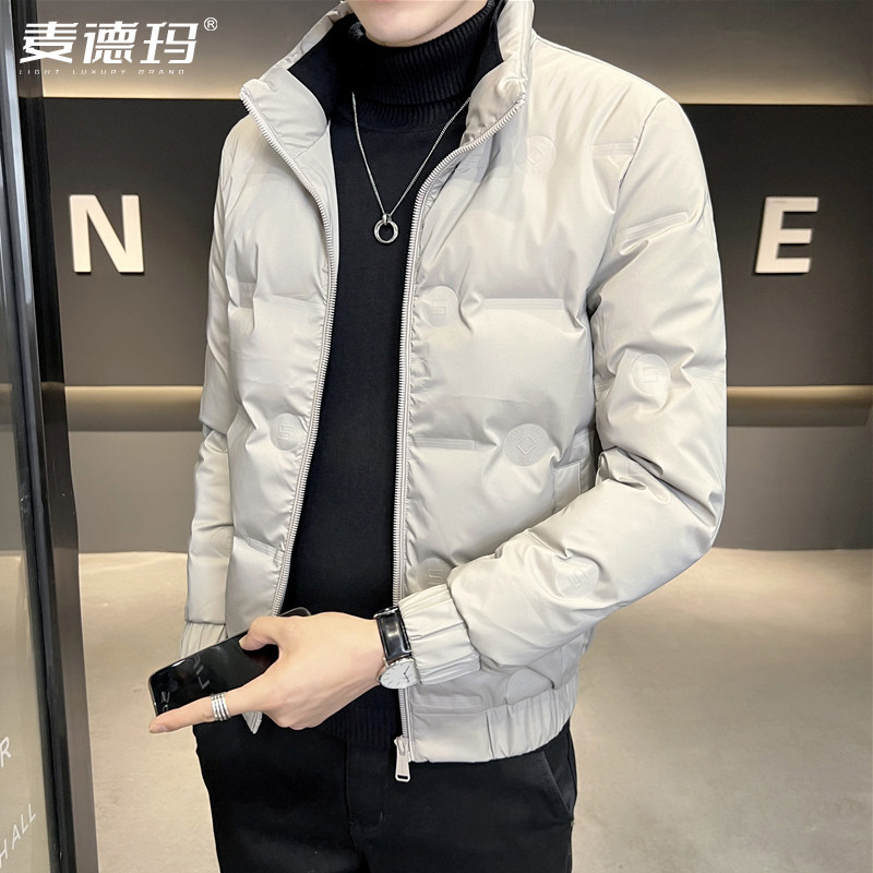 冬季羽绒服男士2026新款男装潮牌轻薄保暖立领冬装白鸭绒加厚外套