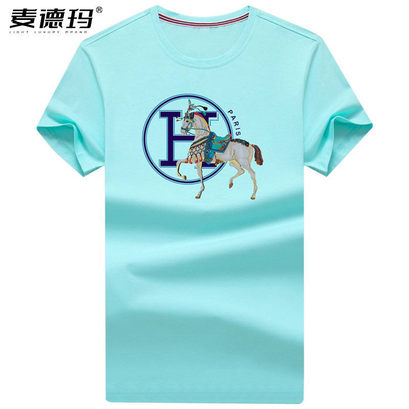 高端t恤短袖保罗贝拉德polo衫纯棉男人夏季圆领冰感丝光棉男士T恤