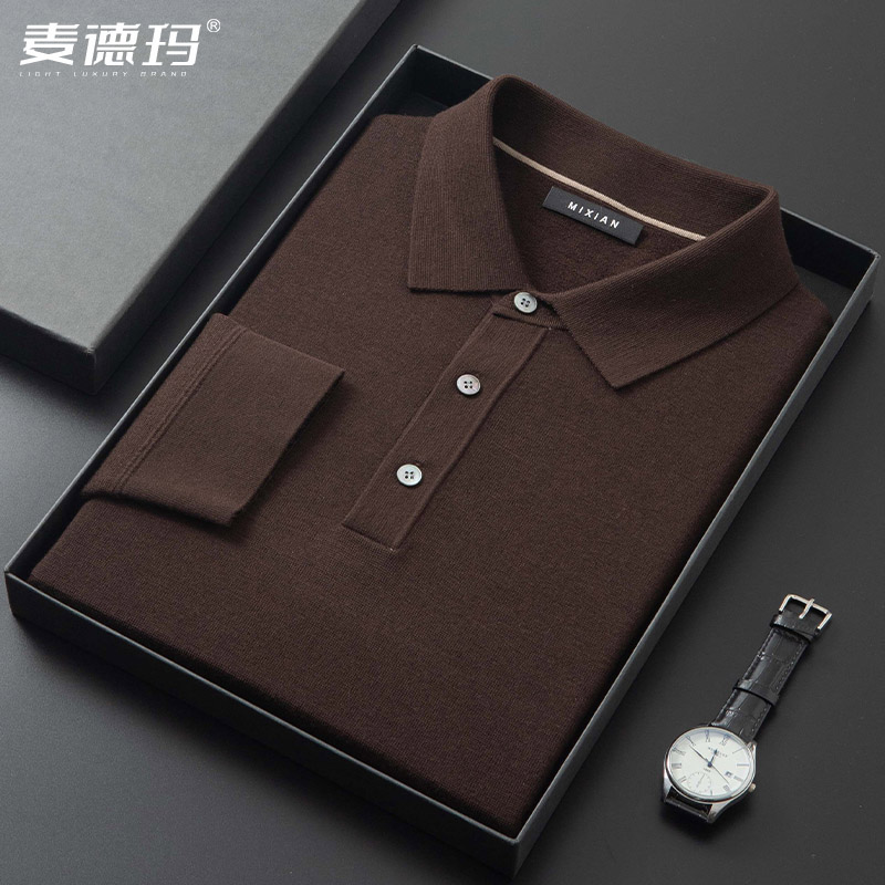 羊毛衫男polo衫毛衣休闲针织长袖