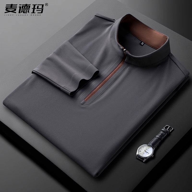 半拉链纯色立领卫衣男2025新款