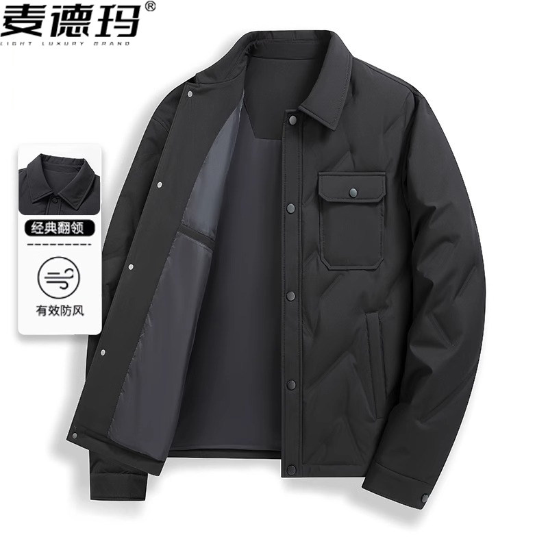 新款衬衫领商务短款休闲夹克外套